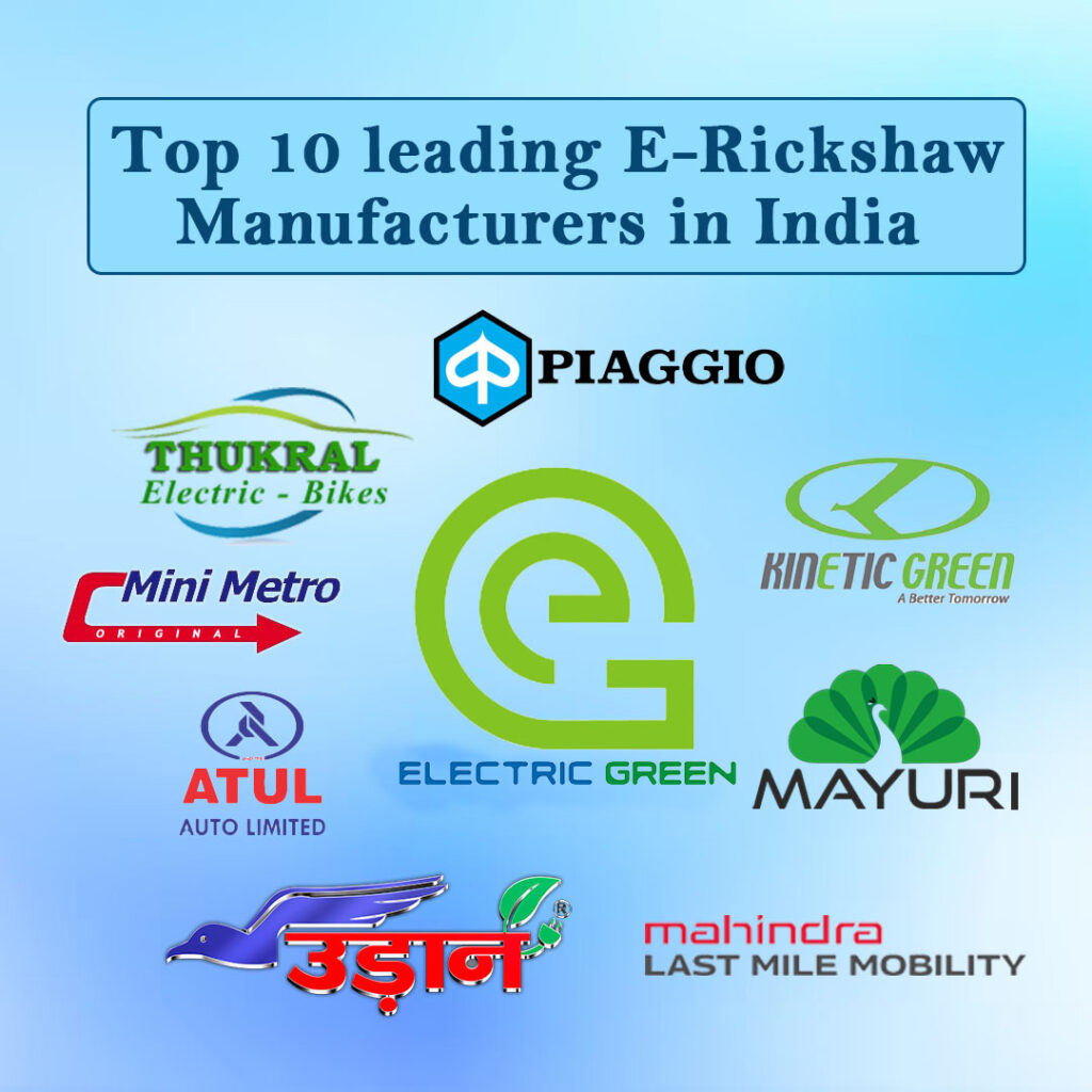 Top 10 leading E-Rickshaw Manufacturers in India